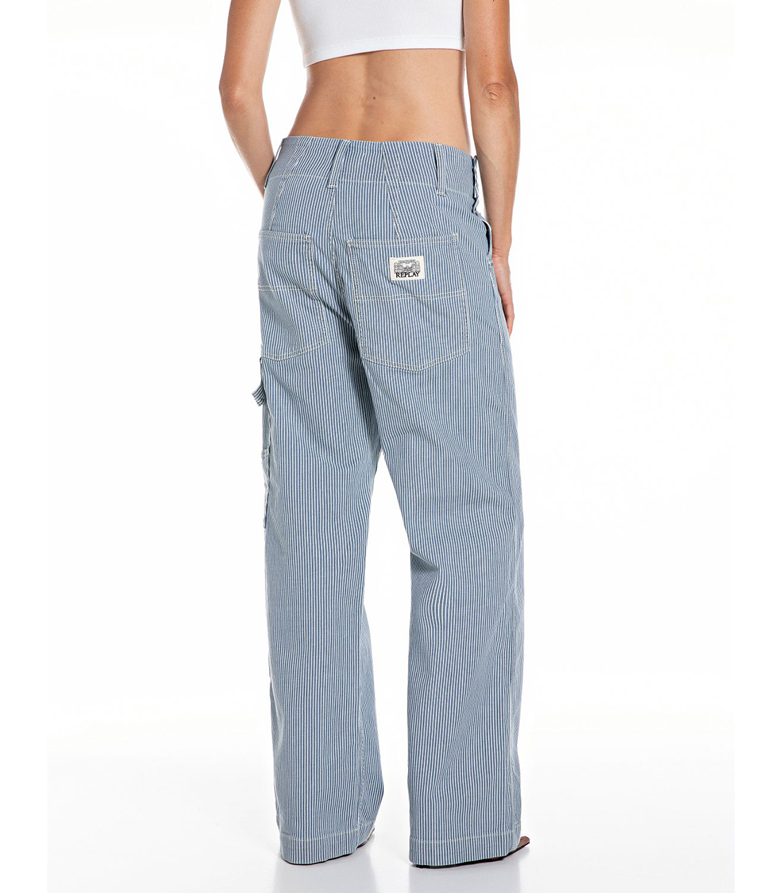 コードレーンストライプワークワイドパンツ 詳細画像 ダークブルー 2